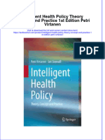 Textbook Intelligent Health Policy Theory Concept and Practice 1St Edition Petri Virtanen Ebook All Chapter PDF