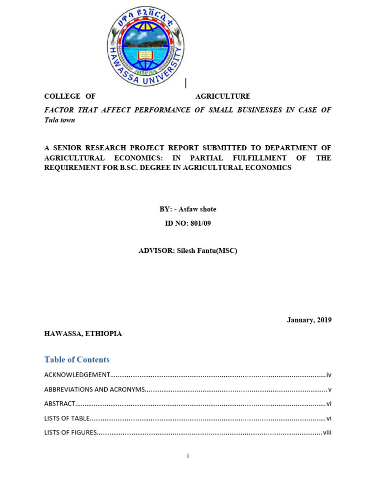 Factors Influencing Small Business Performance in Tula | PDF | Sampling ...