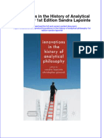 Textbook Innovations in The History of Analytical Philosophy 1St Edition Sandra Lapointe Ebook All Chapter PDF