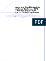 Green Pervasive and Cloud Computing 11th International Conference GPC 2016 Xi An China May 6 8 2016 Proceedings 1st Edition Xinyi Huang