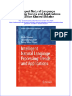 Download textbook Intelligent Natural Language Processing Trends And Applications 1St Edition Khaled Shaalan ebook all chapter pdf 