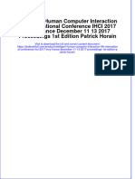 Intelligent Human Computer Interaction 9th International Conference IHCI 2017 Evry France December 11 13 2017 Proceedings 1st Edition Patrick Horain