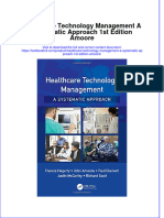 Textbook Healthcare Technology Management A Systematic Approach 1St Edition Amoore Ebook All Chapter PDF