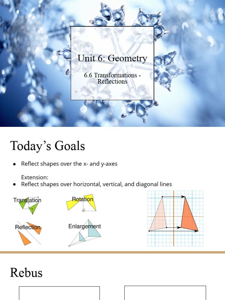 6.6 Transformations - Reflections (Student) | PDF | Cartesian ...