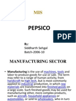 Pepsico: Siddharth Sehgal Batch-2006-10