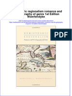 Download textbook Hemispheric Regionalism Romance And The Geography Of Genre 1St Edition Woertendyke ebook all chapter pdf 