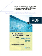 Download textbook Intelligent Video Surveillance Systems An Algorithmic Approach First Edition Maheshkumar H Kolekar ebook all chapter pdf 