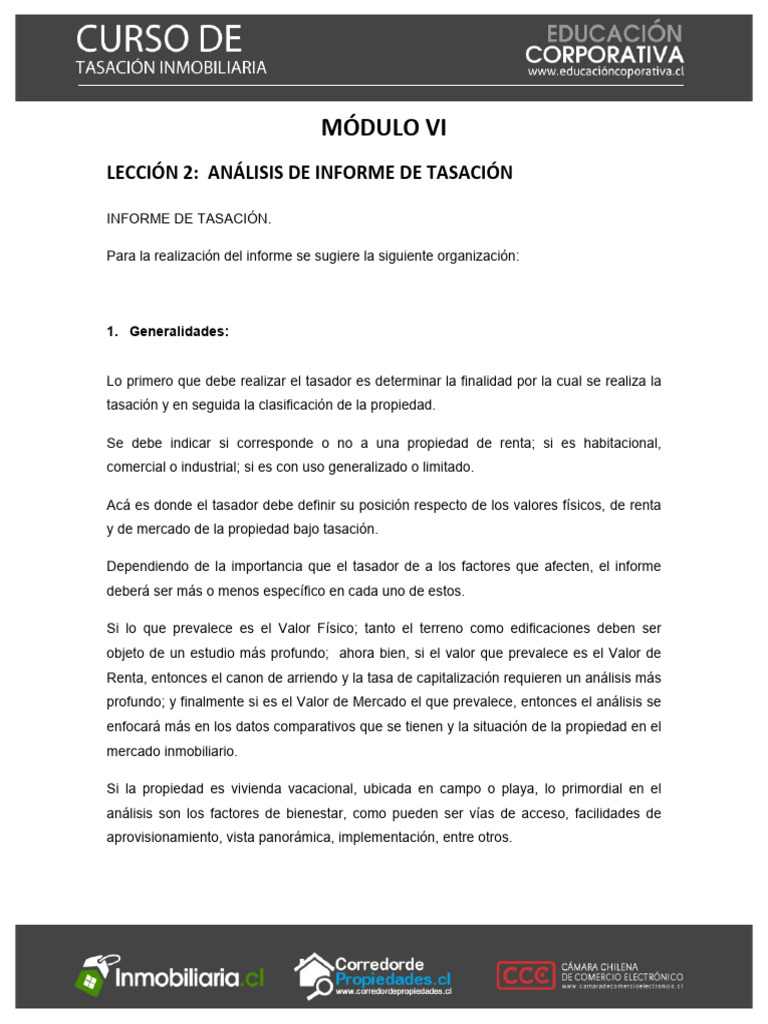 WsnF6f-Unidad 6 Modulo 2 | PDF | Valoración (Finanzas) | Tasador