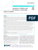 Anxiety and Depression in Children and Adolescents With Obesity: A Nationwide Study in Sweden