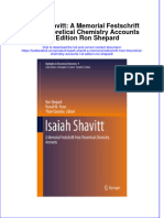 Download textbook Isaiah Shavitt A Memorial Festschrift From Theoretical Chemistry Accounts 1St Edition Ron Shepard ebook all chapter pdf 