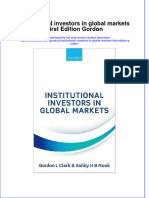 Textbook Institutional Investors in Global Markets First Edition Gordon Ebook All Chapter PDF