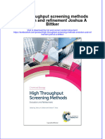 Textbook High Throughput Screening Methods Evolution and Refinement Joshua A Bittker Ebook All Chapter PDF