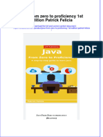 Ebffiledoc - 342download PDF Java From Zero To Proficiency 1St Edition Patrick Felicia Ebook Full Chapter