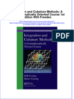 Textbook Integration and Cubature Methods A Geomathematically Oriented Course 1St Edition Willi Freeden Ebook All Chapter PDF
