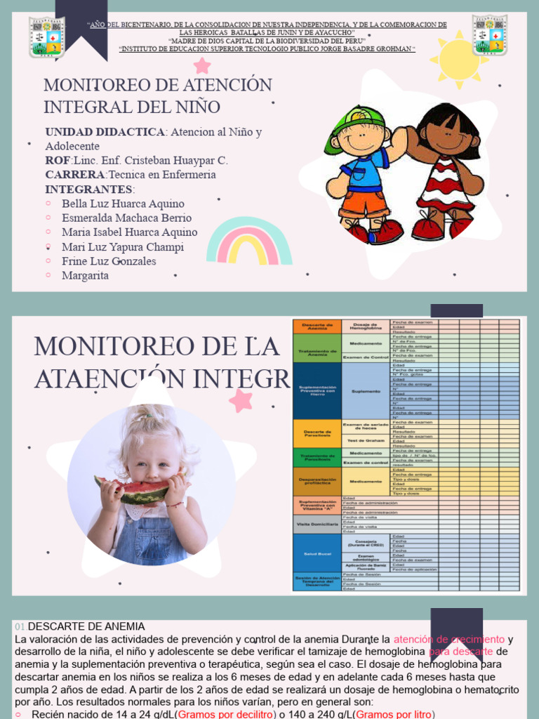 Monitoreo Integral de Salud Infantil | PDF | Vitamina a | Medicina CLINICA