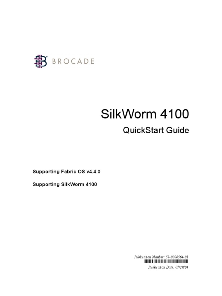 Silkworm 4100: Quickstart Guide | PDF | Command Line Interface ...
