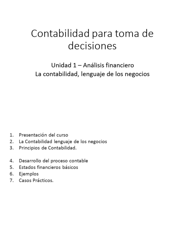 Contabilidad para Decisiones Gerenciales | PDF | Contabilidad | Hoja de ...