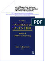 PDF Handbook of Parenting Volume I Children and Parenting Third Edition Marc H Bornstein Editor Ebook Full Chapter