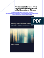 Download textbook History Of Countertransference From Freud To The British Object Relations School 1St Edition Alberto Stefana ebook all chapter pdf 