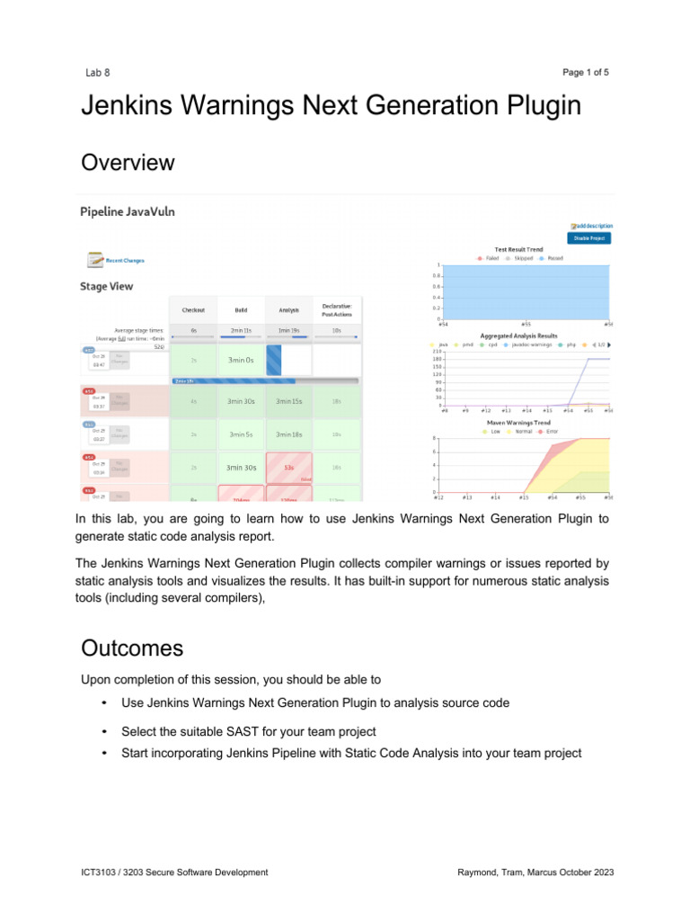 Jenkins Warnings Next Gen Plugin Guide | PDF | Information Technology ...