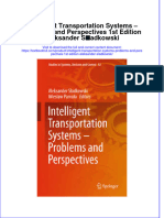 Textbook Intelligent Transportation Systems Problems and Perspectives 1St Edition Aleksander Sladkowski Ebook All Chapter PDF