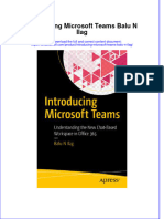 Textbook Introducing Microsoft Teams Balu N Ilag Ebook All Chapter PDF