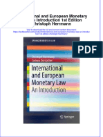 Textbook International and European Monetary Law An Introduction 1St Edition Christoph Herrmann Ebook All Chapter PDF