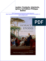 Textbook Horaces Epodes Contexts Intertexts and Reception 1St Edition Philippa Bather Ebook All Chapter PDF