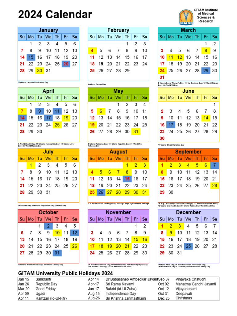 2024 Calendar Community Medicine PDF Health Sciences Diseases And