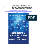 Download textbook International Public Relations And Public Diplomacy Communication And Engagement 1St Edition Guy J Golan ebook all chapter pdf 