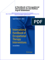 Download textbook International Handbook Of Occupational Therapy Interventions 2E 2Nd Edition Ingrid Soderback ebook all chapter pdf 
