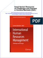 Download textbook International Human Resources Management Challenges And Changes 1St Edition Carolina Machado Eds ebook all chapter pdf 