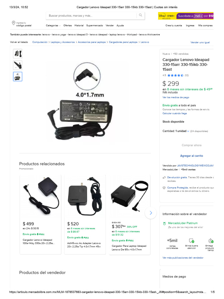 Cargador Original Lenovo Ideapad 330 | PDF | Lenovo | Hardware de la ...
