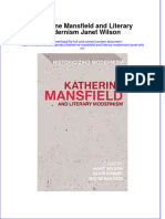 Textbook Katherine Mansfield and Literary Modernism Janet Wilson Ebook All Chapter PDF