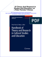 PDF Handbook of Theory and Research in Cultural Studies and Education 1St Edition Peter Pericles Trifonas Ebook Full Chapter