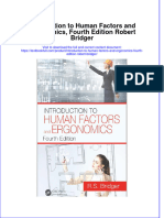 Download textbook Introduction To Human Factors And Ergonomics Fourth Edition Robert Bridger ebook all chapter pdf 