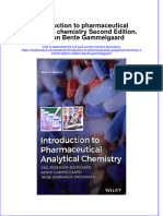 PDF Introduction To Pharmaceutical Analytical Chemistry Second Edition Edition Bente Gammelgaard Ebook Full Chapter