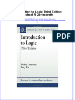 Textbook Introduction To Logic Third Edition Michael R Genesereth Ebook All Chapter PDF
