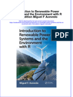 Textbook Introduction To Renewable Power Systems and The Environment With R First Edition Miguel F Acevedo Ebook All Chapter PDF