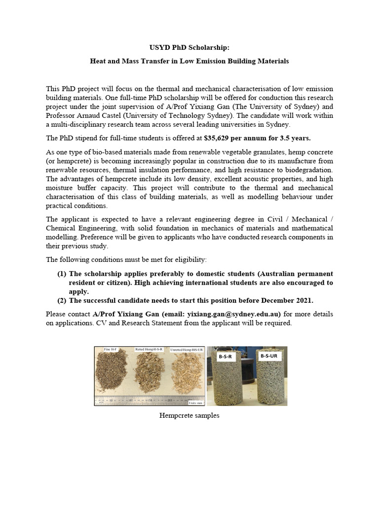 Photo inspiration: Low Emission Building Materials For Apartments Reference: Phd Scholarship In Low Emission Building Materials Pdf
