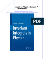 PDF Invariant Integrals in Physics Genady P Cherepanov Ebook Full Chapter