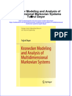 Download textbook Kronecker Modeling And Analysis Of Multidimensional Markovian Systems Tugrul Dayar ebook all chapter pdf 