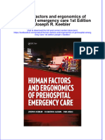 Download textbook Human Factors And Ergonomics Of Prehospital Emergency Care 1St Edition Joseph R Keebler ebook all chapter pdf 