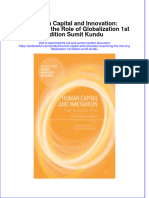 Textbook Human Capital and Innovation Examining The Role of Globalization 1St Edition Sumit Kundu Ebook All Chapter PDF