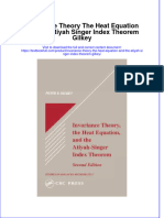 Download textbook Invariance Theory The Heat Equation And The Atiyah Singer Index Theorem Gilkey ebook all chapter pdf 