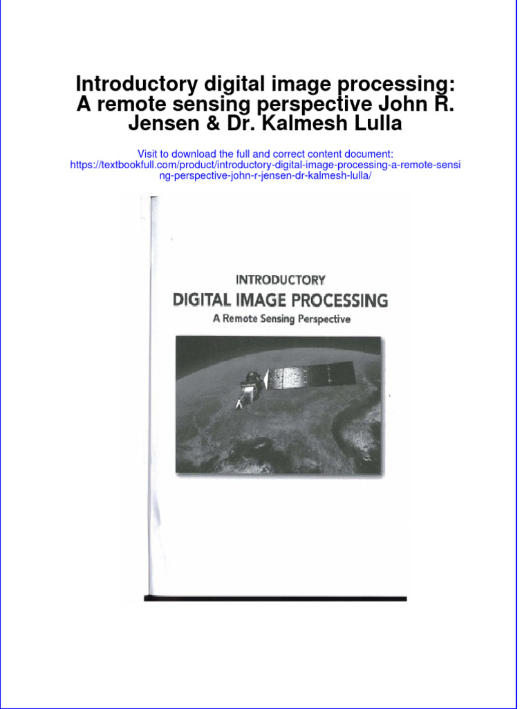 Textbook Introductory Digital Image Processing A Remote Sensing