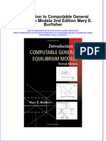 Textbook Introduction To Computable General Equilibrium Models 2Nd Edition Mary E Burfisher Ebook All Chapter PDF