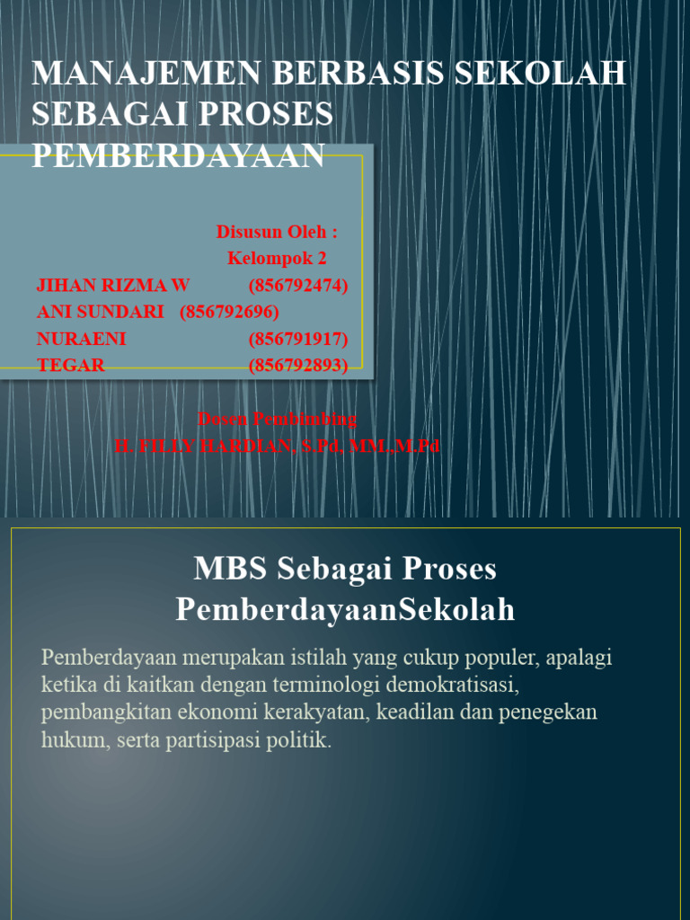 Manajemen Berbasis Sekolah untuk Pemberdayaan | PDF