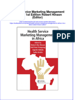 Download pdf Health Service Marketing Management In Africa 1St Edition Robert Hinson Editor ebook full chapter 