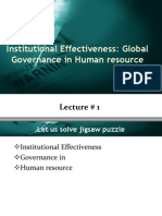 Institutional Effectiveness: Global Governance in Human Resource